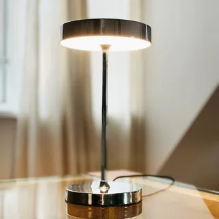 LED tafellamp Starlight, hoogte 26 cm von Dyberg Larsen in Chrom – Produktfoto 1 von 5