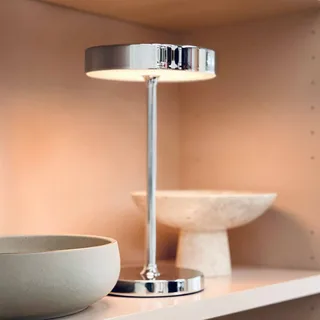 LED tafellamp Starlight, metaal van Dyberg Larsen in Chroom – productfoto 1 van 5