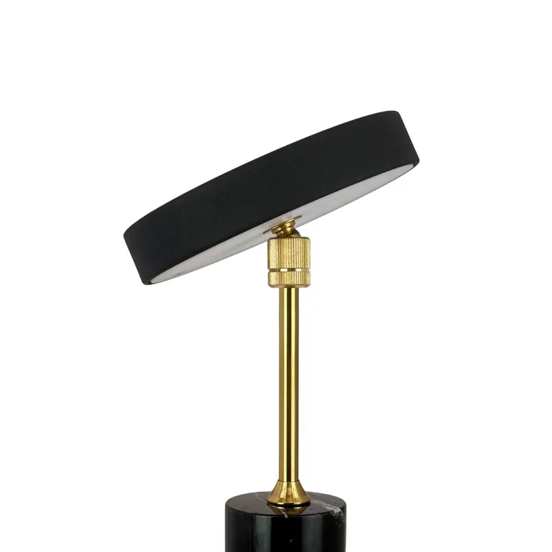 LED-Akku-Tischlampe Starlight, schwarz/messing von Dyberg Larsen in Schwarz, Messing – Produktfoto 4 von 4