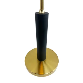LED vloerlamp Yoyo, zwart, hoogte 125 cm de Dyberg Larsen en Noir, Laiton – photo produit 2 sur 5