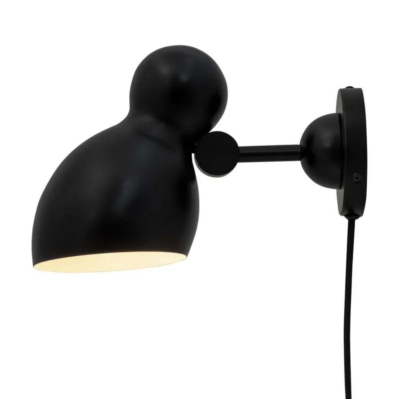 Ludo wandlamp, zwart, metaal, Ø 12 cm de Dyberg Larsen – photo produit