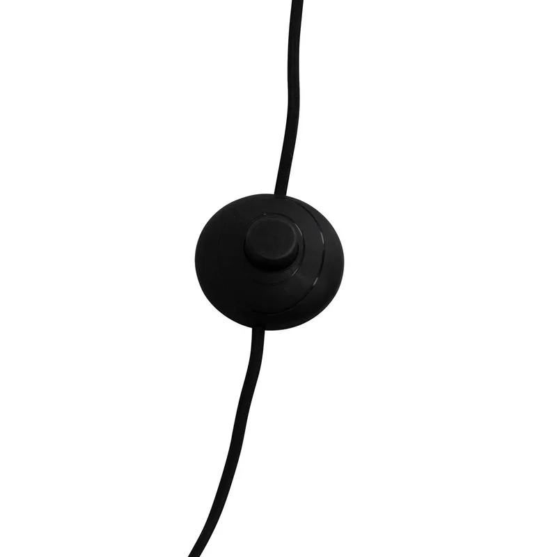 Oswald vloerlamp, zwart/staal, hoogte 135 cm från Dyberg Larsen i Svart, Geborsteld staal – produktbild 2 av 2