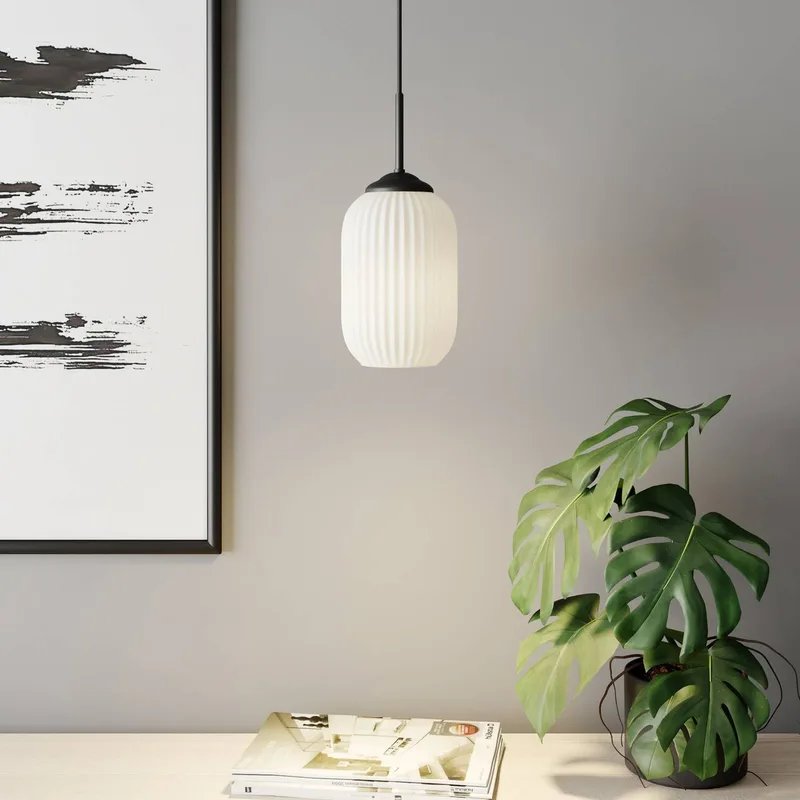 Riflet Suspension Opal D14 de Dyberg Larsen en Opaalwit, Noir – photo produit 1 sur 5