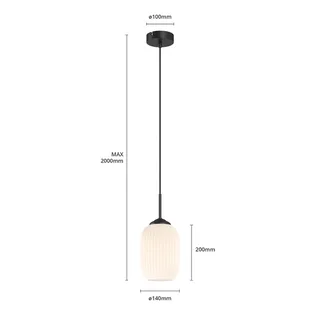 Riflet Suspension Opal D14 de Dyberg Larsen en Opaalwit, Noir – photo produit 3 sur 5
