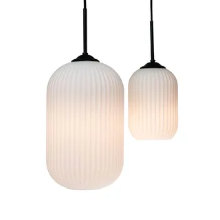 Riflet Pendelleuchte Opal D20 von Dyberg Larsen in Opaalwit, Schwarz – Produktfoto 1 von 2