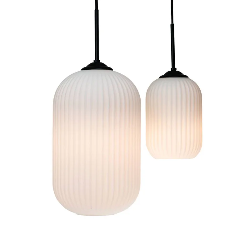 Riflet Pendelleuchte Opal D20 von Dyberg Larsen in Opaalwit, Schwarz – Produktfoto 1 von 2