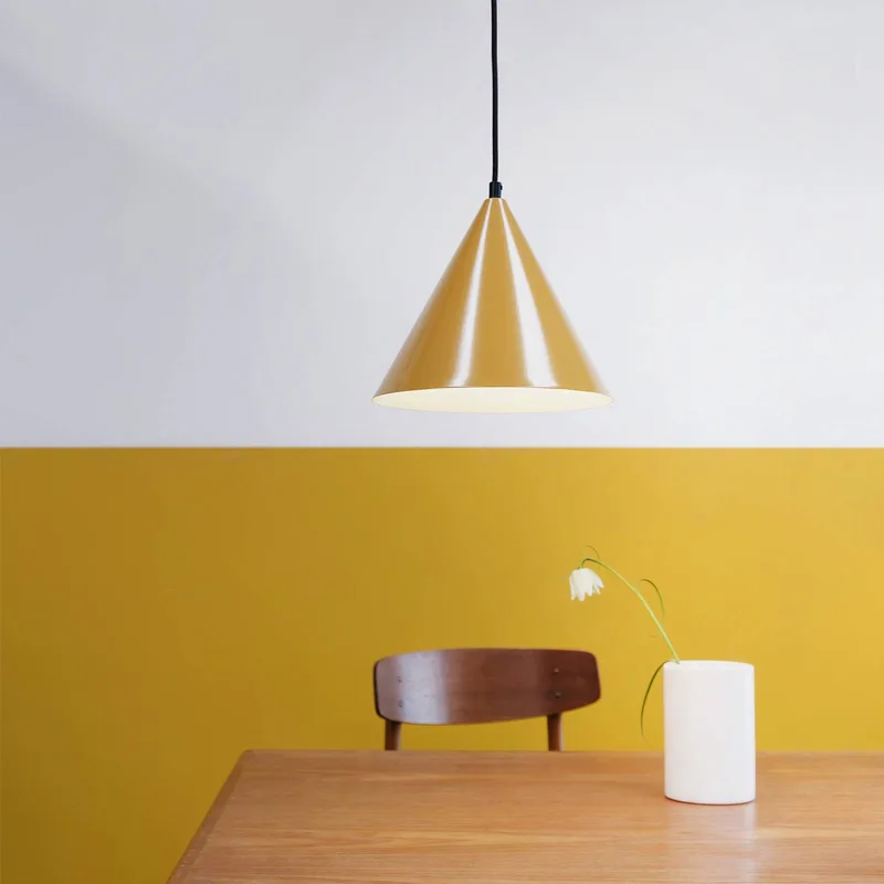 Ron hanglamp von Dyberg Larsen in Glanzend currygeel – Produktfoto 1 von 4