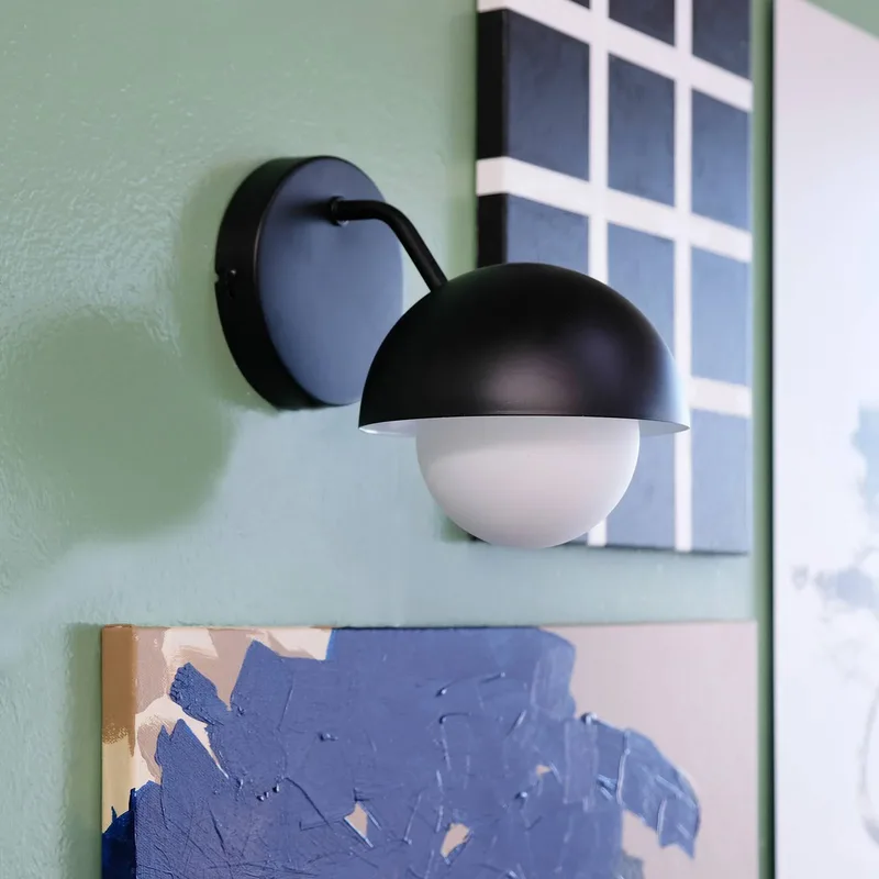 Rose wandlamp von Dyberg Larsen in Zwart mat – Produktfoto 2 von 5