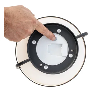 Summer solcelle-bordlampe USB-lades fra Dyberg Larsen i Sort, Hvid – produktbillede 4 af 4