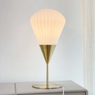 Ballon Tischleuchte Opal/Messing von Dyberg Larsen in Messing, Weiß – Produktfoto 1 von 3
