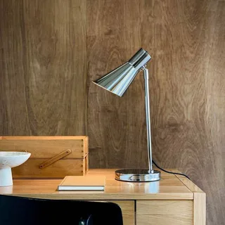 Tafellamp chroom metaal H44,5 cm D15 cm DL12 fra Dyberg Larsen i Krom – produktbillede 4 af 5