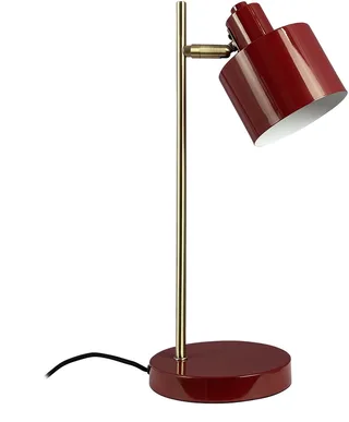 Lampe à poser Ocean rouge foncé/laiton de Dyberg Larsen en Dark red, Laiton – photo produit 1 sur 3