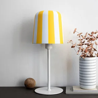 tafellamp Gry, geel/wit, hoogte 49,5 cm de Dyberg Larsen en Jaune, Blanc – photo produit 1 sur 5