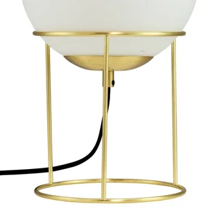 tafellamp Madrid, opaal/messingkleurig, 34 cm fra Dyberg Larsen i Opaal, Messing – produktbillede 3 af 5
