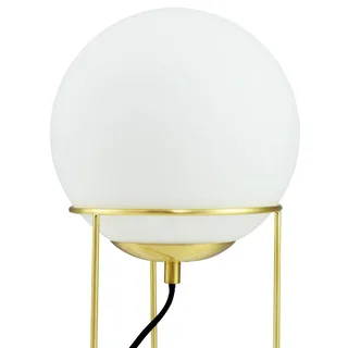 tafellamp Madrid, opaal/messingkleurig, 34 cm fra Dyberg Larsen i Opaal, Messing – produktbillede 4 af 5