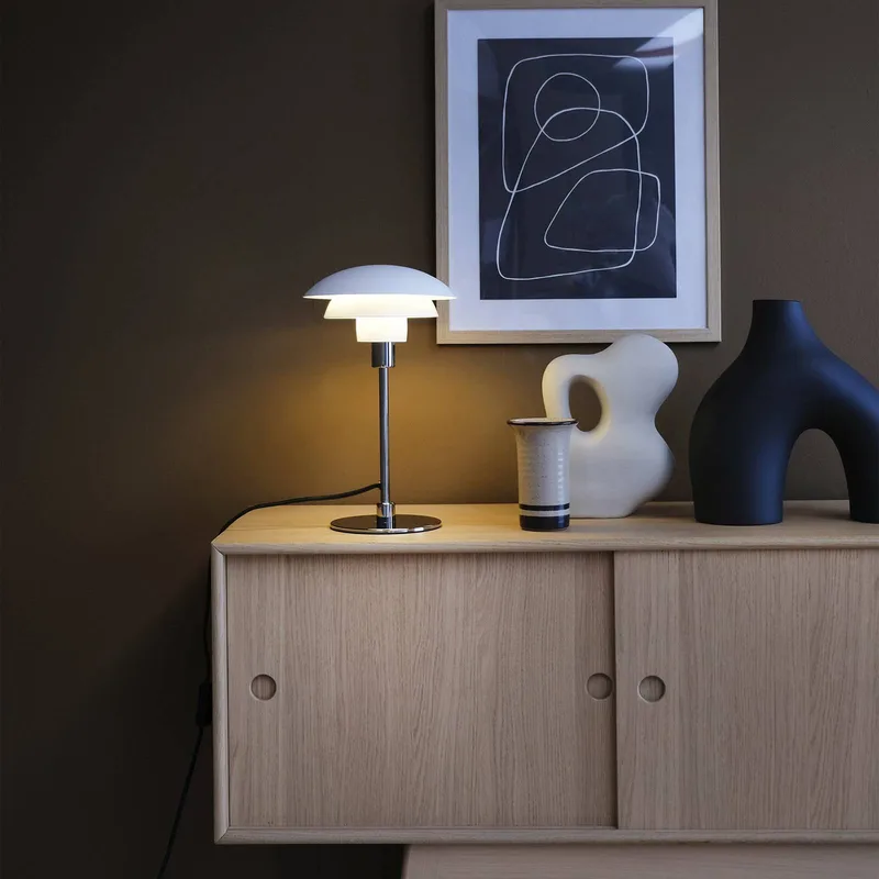 tafellamp Morph, wit, hoogte 35 cm, metaal by Dyberg Larsen in White, Aluminium – product photo 2 of 3