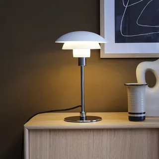 tafellamp Morph, wit, hoogte 35 cm, metaal by Dyberg Larsen in White, Aluminium – product photo 1 of 3