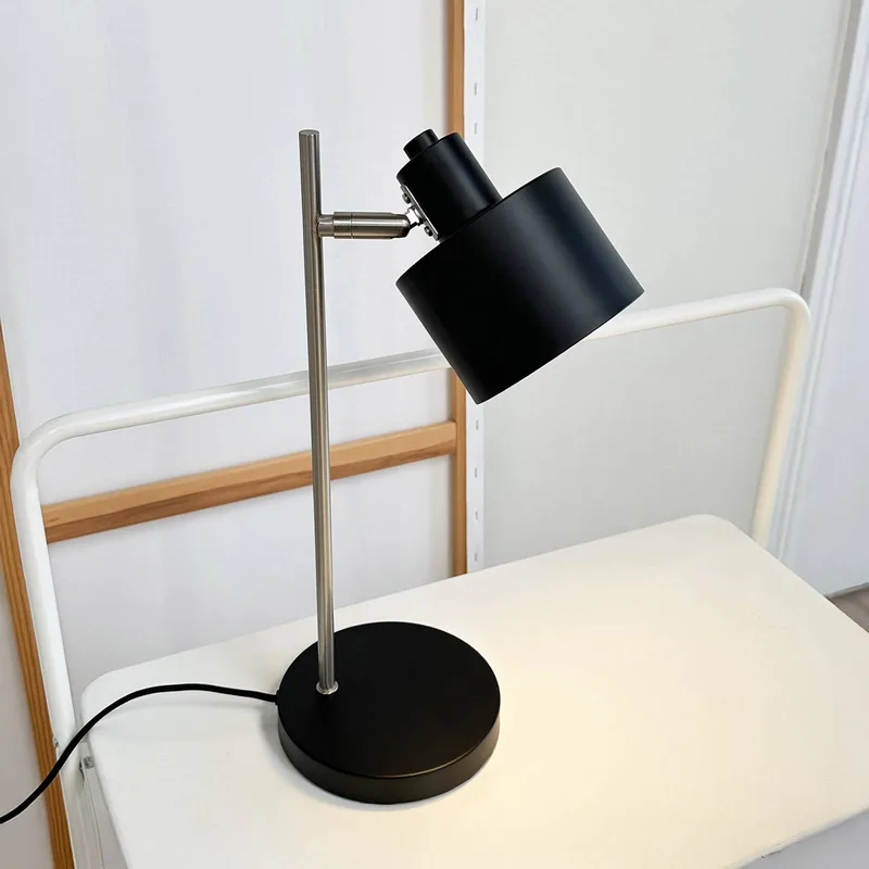 tafellamp Ocean, zwart/staal, hoogte 43 cm från Dyberg Larsen i Svart, Staal – produktbild 2 av 4