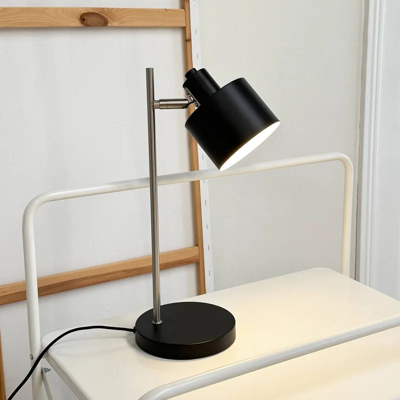 tafellamp Ocean, zwart/staal, hoogte 43 cm från Dyberg Larsen i Svart, Staal – produktbild 1 av 4