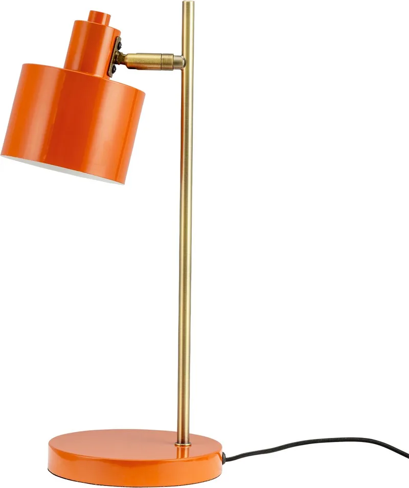 Tafellamp oranje/messing metaal H43 cm D20,5 cm Ocean fra Dyberg Larsen i Orange, Messing – produktbillede 1 af 5