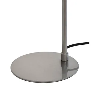 tafellamp Oswald, zwart/staal, hoogte 40 cm från Dyberg Larsen i Svart, Geborsteld staal – produktbild 2 av 3