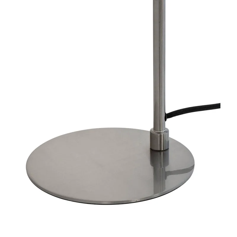 tafellamp Oswald, zwart/staal, hoogte 40 cm från Dyberg Larsen i Svart, Geborsteld staal – produktbild 2 av 3
