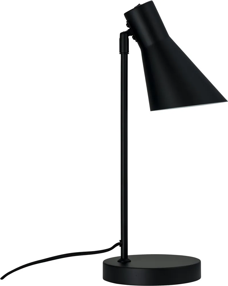 Tafellamp zwart metaal H44,5 cm D16 cm DL12 de Dyberg Larsen en Noir – photo produit 1 sur 2