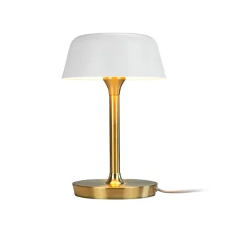 Valencia tafellamp, wit/messing, hoogte 30 cm von Dyberg Larsen in Weiß, Messing – Produktfoto 2 von 2
