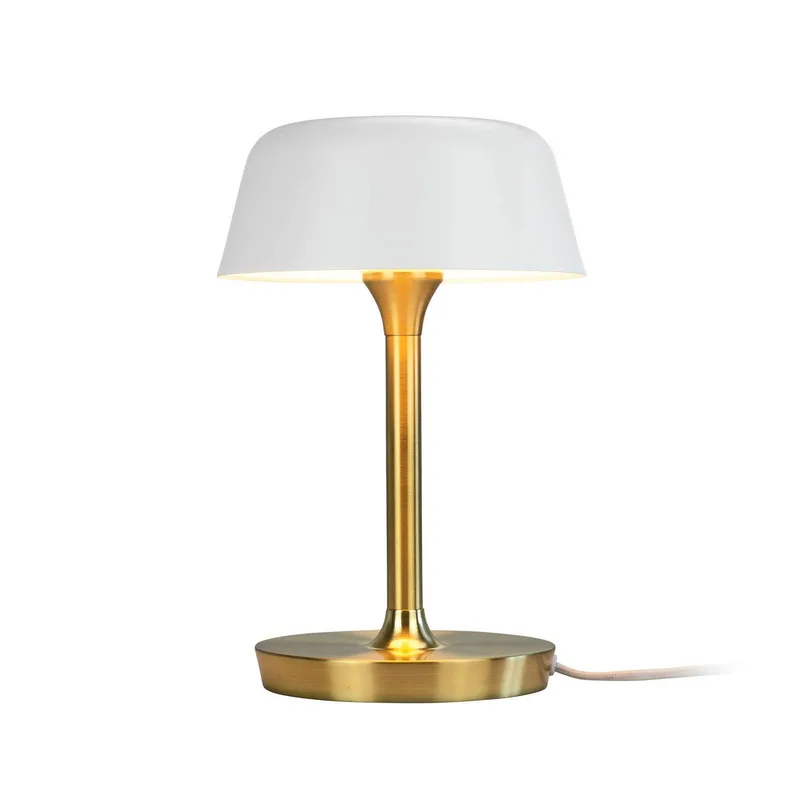 Valencia tafellamp, wit/messing, hoogte 30 cm von Dyberg Larsen in Weiß, Messing – Produktfoto 2 von 2