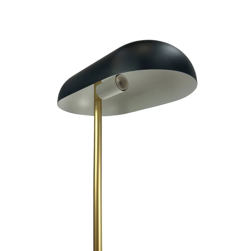 vloerlamp Arch, zwart/messing, 143 cm fra Dyberg Larsen i Sort, Messing – produktbillede 4 af 5