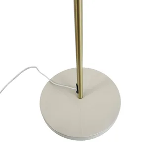 Golvlampa Ocean, beige och mässing, metall, H160 cm D42,5 cm från Dyberg Larsen i Beige, Mässing – produktbild 2 av 5