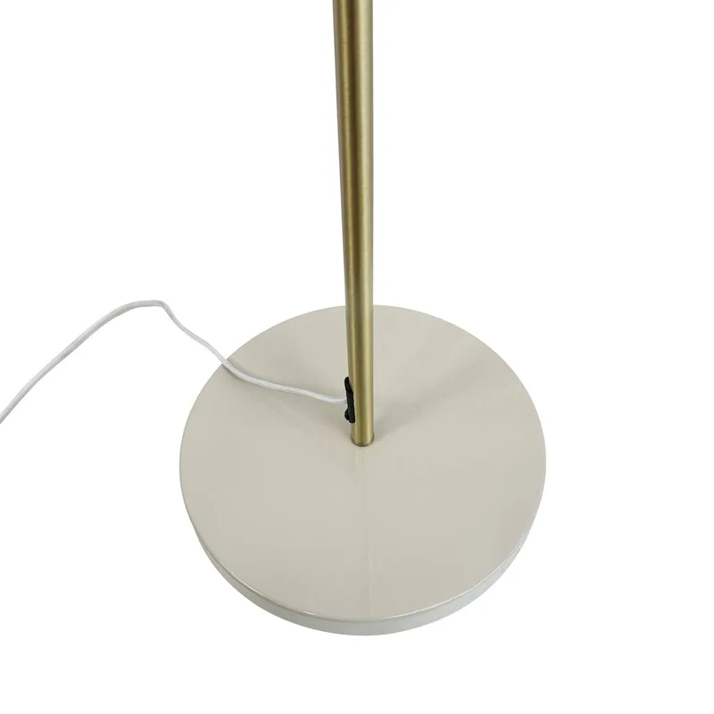 Golvlampa Ocean, beige och mässing, metall, H160 cm D42,5 cm från Dyberg Larsen i Beige, Mässing – produktbild 2 av 5