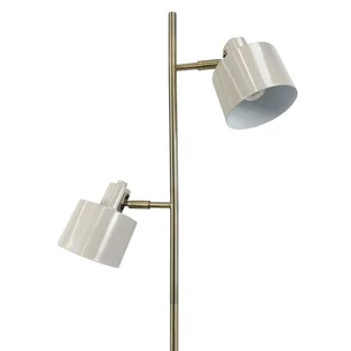 Golvlampa Ocean, beige och mässing, metall, H160 cm D42,5 cm från Dyberg Larsen i Beige, Mässing – produktbild 3 av 5