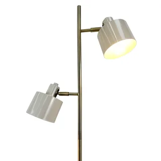 Golvlampa Ocean, beige och mässing, metall, H160 cm D42,5 cm från Dyberg Larsen i Beige, Mässing – produktbild 5 av 5