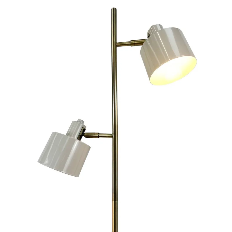 Golvlampa Ocean, beige och mässing, metall, H160 cm D42,5 cm från Dyberg Larsen i Beige, Mässing – produktbild 5 av 5