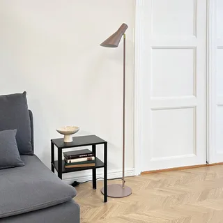 vloerlamp DL12, beige/messing, 139 cm, metaal by Dyberg Larsen in Beige, Brass – product photo 1 of 4