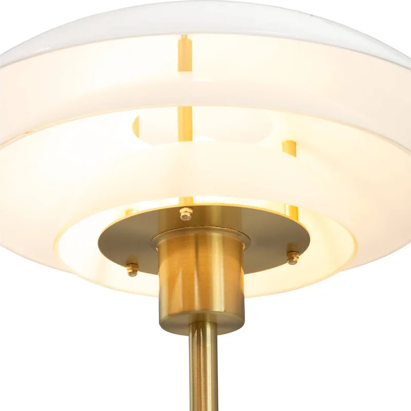 vloerlamp DL31, messingkleurig, hoogte 133 cm från Dyberg Larsen i Messingkleurig, Opaal – produktbild 4 av 5