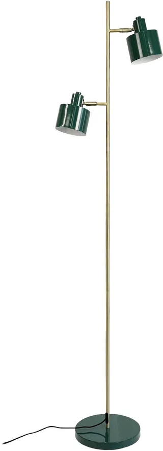 Vloerlamp donkergroen/messing metaal H160 cm D42,5 cm Ocean fra Dyberg Larsen i Mørkegrøn, Messing – produktbillede 1 af 5