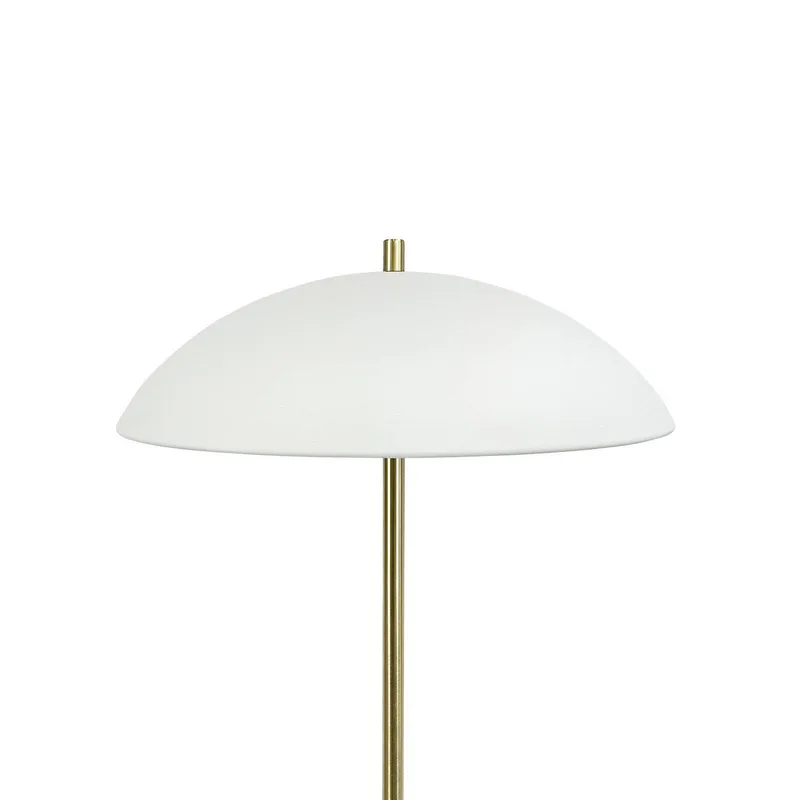 vloerlamp Globus, hoogte 150 cm, beige/messing fra Dyberg Larsen i Beige, Messing – produktbillede 2 af 5