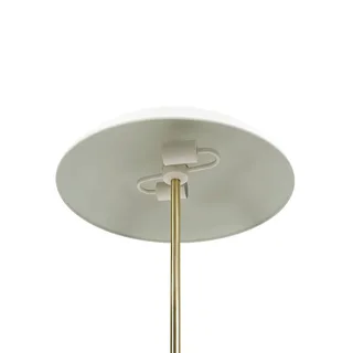 vloerlamp Globus, hoogte 150 cm, beige/messing fra Dyberg Larsen i Beige, Messing – produktbillede 4 af 5