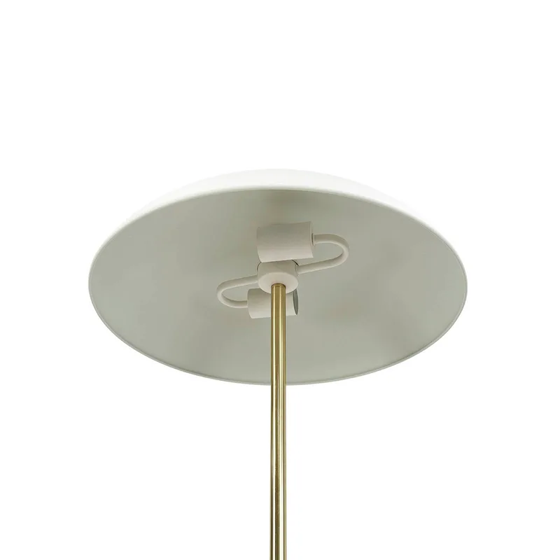 vloerlamp Globus, hoogte 150 cm, beige/messing fra Dyberg Larsen i Beige, Messing – produktbillede 4 af 5