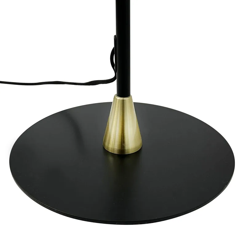 vloerlamp Lilje, zwart, hoogte 135 cm, 2-lamps. från Dyberg Larsen i Svart, Mässing – produktbild 4 av 4