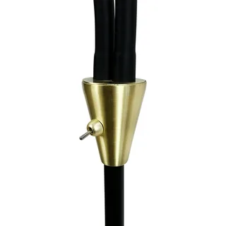 vloerlamp Lilje, zwart, hoogte 135 cm, 2-lamps. från Dyberg Larsen i Svart, Mässing – produktbild 3 av 4