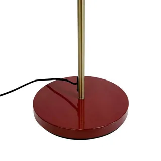 vloerlamp Ocean, donkerrood, 160 cm, 2-lamps fra Dyberg Larsen i Donkerrood, Messing – produktbillede 5 af 5