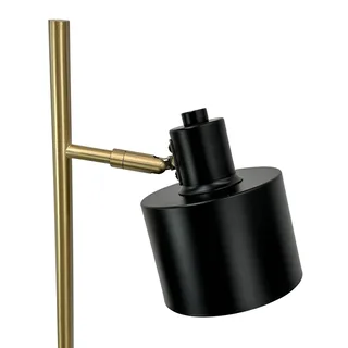 vloerlamp Ocean, zwart/messing, 2-lamps van Dyberg Larsen in Zwart, Messing – productfoto 4 van 4