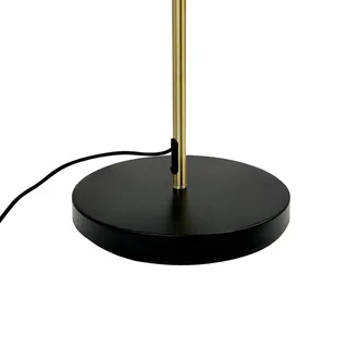 vloerlamp Ocean, zwart/messing, 2-lamps van Dyberg Larsen in Zwart, Messing – productfoto 2 van 4
