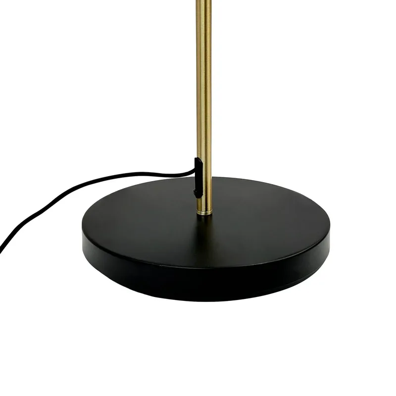 vloerlamp Ocean, zwart/messing, 2-lamps van Dyberg Larsen in Zwart, Messing – productfoto 2 van 4