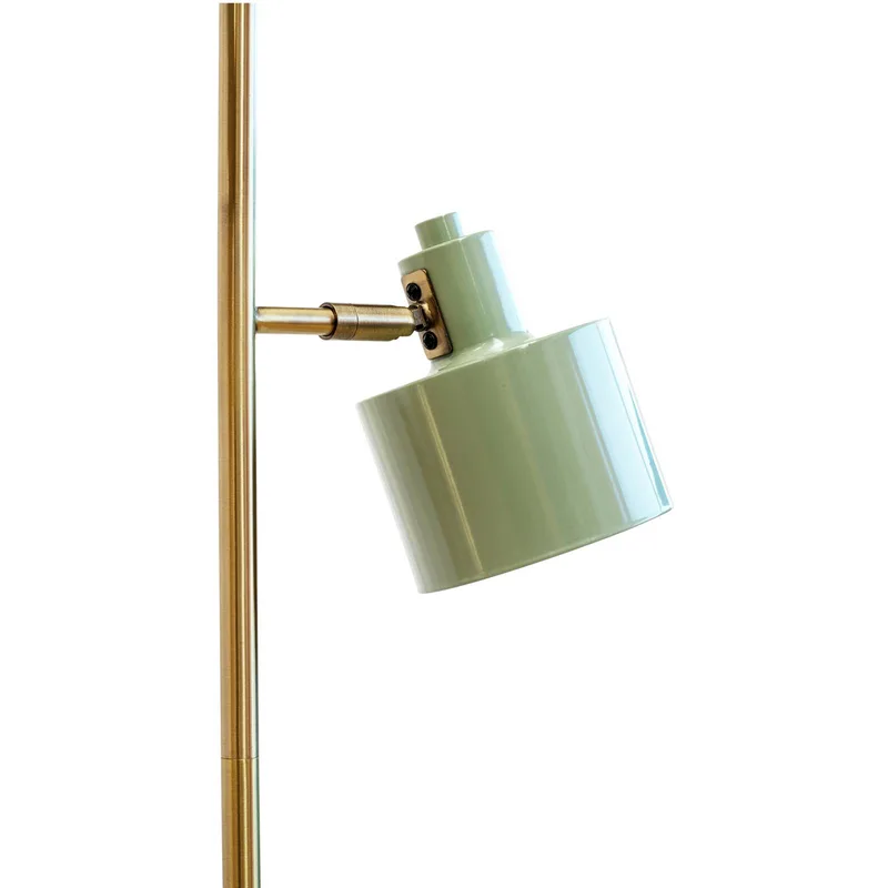 Lampadaire Ocean, olive et laiton, métal, H160 cm D42,5 cm de Dyberg Larsen en Olive, Laiton – photo produit 2 sur 4