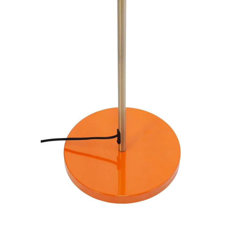 Vloerlamp oranje/messing metaal H160 cm D42,5 cm Ocean fra Dyberg Larsen i Orange, Messing – produktbillede 4 af 5