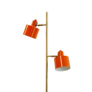 Vloerlamp oranje/messing metaal H160 cm D42,5 cm Ocean fra Dyberg Larsen i Orange, Messing – produktbillede 2 af 5